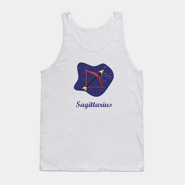 Sagittarius Zodiac Sign Constellation Sky Tank Top by zadaID